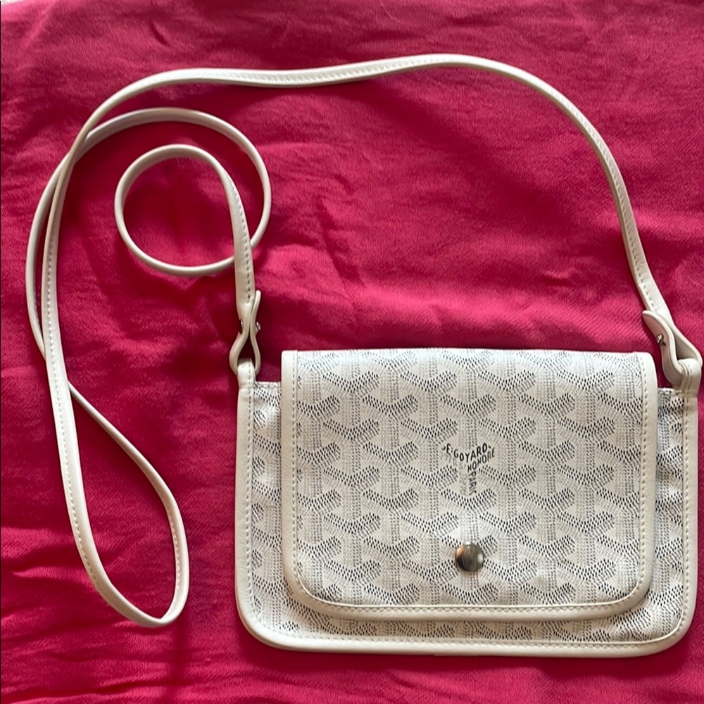 Goyard White Crossbody White Canvas Plumet